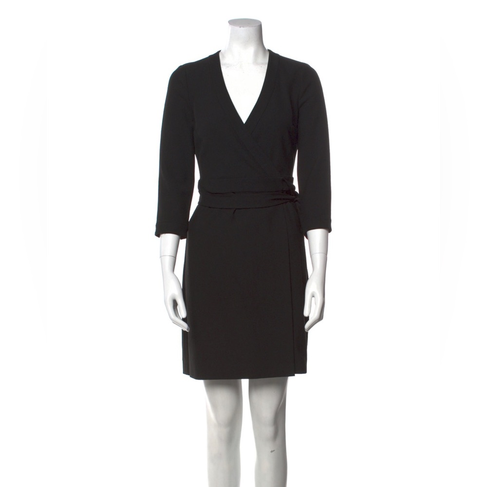 Black DVF wrap dress!